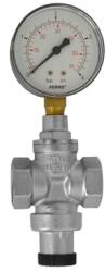 FERRO nyomáscsökkentő szelep standard 1/2", manométerrel (FE-RC15SM)