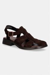 Camper sandale cu călcâiul deschis pentru femei, din piele întoarsă Dana PPY2-OBD18N_89X