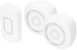 Somogyi Elektronic DBS1601DC vezeték nélküli csengő szett, 2 csengővel, 160m hatótáv, 60 dallam, állítható hangerő és némítás, kapcsolható fényjelzés, elemes tápellátás - elektrosokk