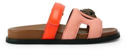 Kurt Geiger London papuci cu toc plat pentru femei, din piele întoarsă Eagle Cut Out Sandal PPY2-KLD15J_20X (4732657239)