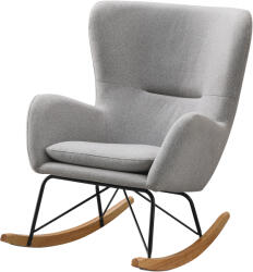 Bogdan Furniture Europe Люлеещ фотьойл daniel сиво/натурално/черно
