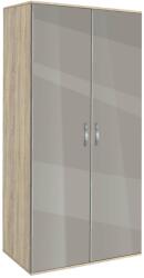 Bogdan Furniture G Двукрилен гардероб Memo. bg, модел BM-Ava 2, Гб сонома и сиво гланц