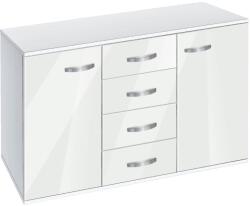 Bogdan Furniture G Скрин с чекмеджета и вратички Memo. bg, модел BM-Ava 1200, бял гланц