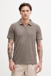 Lindbergh férfi póló pamuttal - barna M