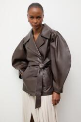 ANSWEAR női bőr kabát LANI Unscripted kollekció - barna M
