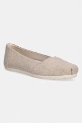 Toms női espadrilles lapos sarok ALPARGATA BALLET - bézs Női 38.5