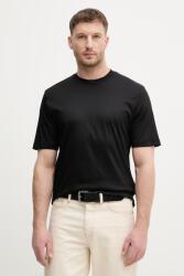 Sisley t-shirt férfi pamut - fekete XL