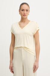 Morgan t-shirt női viszkóz - sárga XL