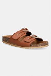 Love Moschino papucs lapos sarkú női bőr - barna Női 36 - answear - 81 990 Ft