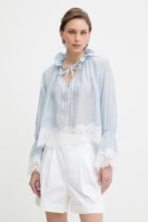 Haveone fodros női lyocell blúz - kék M