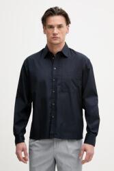 Sisley férfi pamut ing - sötétkék L