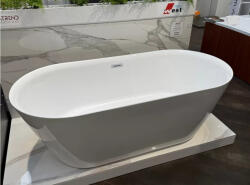 Aquatrend Kád, Aquatrend Alonso szabadonálló akril 170x80, króm lefolyóval - zuhanykabin