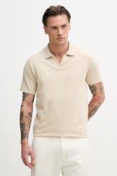 Lindbergh férfi póló pamut elasztánnal - bézs XL