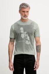 Giorgio Armani férfi pamut póló - zöld XXL - answear - 28 990 Ft