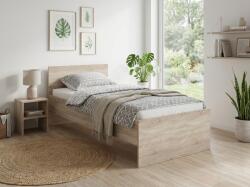  Ágy ELISA 90 x 200 cm, sonoma tölgy Ágyrács: Léces ágyrács, Matrac: Coco Maxi 20 cm matrac