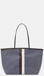 Tory Burch női műbőr vászontáska The Racer - kék Univerzális méret