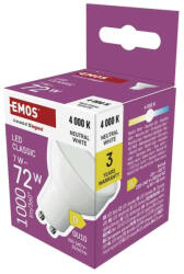 EMOS Classic 7W (72W) GU10 1000lm 4000K MR16 ZQ8D63 LED izzó (EMOS-ZQ8D63)