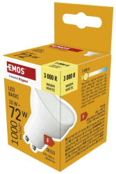 EMOS Basic 10W (72W) 1000lm 3000K ZL8F52 GU10/MR16 LED izzó (EMOS-ZL8F52)