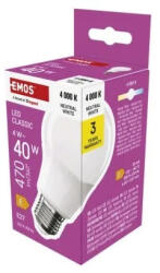 EMOS Classic 4W (40W) E27 470lm 4000K A60 ZQ5E23 LED izzó (EMOS-ZQ5E23)