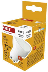 EMOS Basic 10W (72W) GU10 1000lm 4000K MR16 ZL8F53 LED izzó (EMOS-ZL8F53)