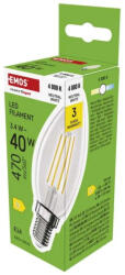 EMOS Filament 3, 4W (40W) E14 470lm 4000K C35 ZF3D23 LED gyertya izzó (EMOS-ZF3D23)