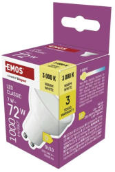 EMOS Classic 7W (72W) GU10 1000lm 3000K MR16 ZQ8D62 LED izzó (EMOS-ZQ8D62)