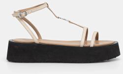 Patrizia Pepe női platformos bőr szandál - bézs Női 36