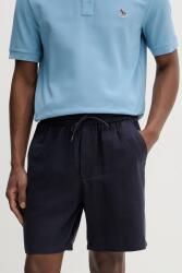 Les Deux rövidnadrág férfi lenvászonnal Otto - sötétkék S