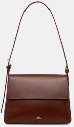 APC A. P. C. bőr táska sac virginie flap - barna Univerzális méret - answear - 179 990 Ft