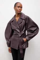 ANSWEAR kabát női bőr LANI Unscripted kollekció - burgundia M