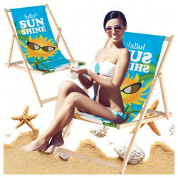 Malatec 2 db-os összecsukható, fa kerti napozóágy készlet