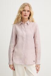 Max Mara női vászon ing GIURATO - rózsaszín 36