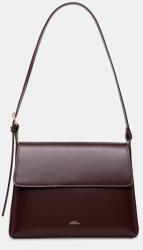 APC A. P. C. bőr táska sac virginie flap - burgundia Univerzális méret
