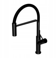 Kitchen Mix Konyhai Csaptelep Fekete, Flexibilis Álló Kifolyócsővel (63828)