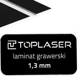 Toplaser Laminált lap 30x20cm fekete-fehér 811 lézer gravírozáshoz CO2 1, 3mm (Laminat laser CO2 30x20cm kolor 811)