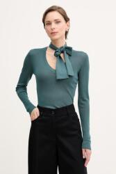 Sisley női pulóver lyocellel - türkiz S