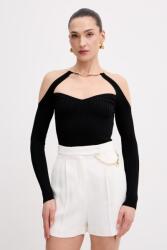 Elisabetta Franchi pulóver női viszkózzal - fekete 38