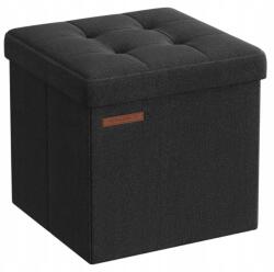 SONGMICS Kárpitozott puff Összecsukható tárolórekesszel Lábtartó 30 x 30 (LSF102K01)