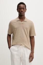 Les Deux férfi lenvászon póló Emmanuel - barna XL