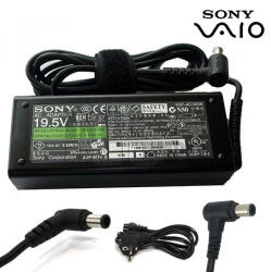 Sony VGP-AC19V25 6.5*4.4mm 19.5V 4.7A 90W fekete notebook/laptop hálózati töltő/adapter gyári (PSOVGPAC19V25)