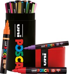 POSCA Filc készlet UNI Posca vegyes fémdobozos 13db/csomag PC-3M 5db, PC-5M 4db, PC-BR 4db (2UPC13DB)