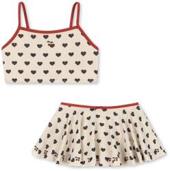 Konges Sløjd kétrészes gyerek fürdőruha MANON GLITTER BIKINI - bézs 122-128