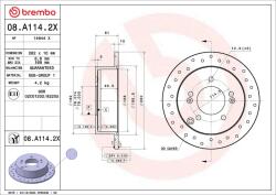 BREMBO Brzdový kotúč BREMBO 08. A114.2X (08.A114.2X)
