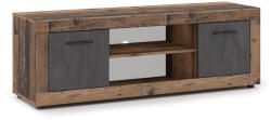 Mebel Elite BLAGO RTV szekrény 140 cm - sötét tölgy/grafit (W-LUNA-OSD-MA-RTV2D)