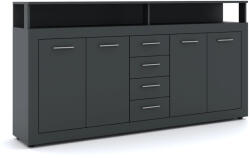 BLAGO komód 190 cm antracit (W-LUNA-ANT-ANT-KOM4D4S)