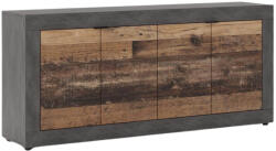  BLAGO komód 180 cm sötét tölgy/fekete (W-LUNEA-MA-OSD-KOM4D)