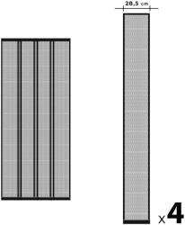  Szúnyogháló függöny ajtóra - 4 db szalag - max. 100 x 220 cm - fekete (GL11608BK)