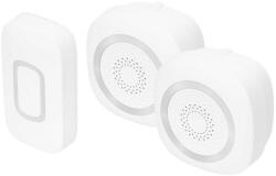 Somogyi Elektronic DBS1601DC vezeték nélküli csengő szett, 2 csengővel, 160m hatótáv, 60 dallam, állítható hangerő és némítás, kapcsolható fényjelzés, elemes tápellátás - digibolt