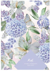 TopTimer Tanári zsebkönyv TOPTIMER Prof fóliázott papírborító A/5 heti 145x205 mm Hortenzia 2026-2027 (27P100J-00A) - robbitairodaszer