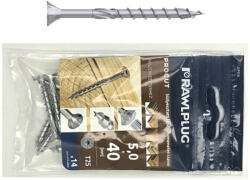 Koelner - Rawlplug Faszerkezet építő csavar süllyesztett fejű, speciális vágóéllel PROCUT 5, 0x90mm TORX-25 részmenetes - bakonykotoelem - 677 Ft